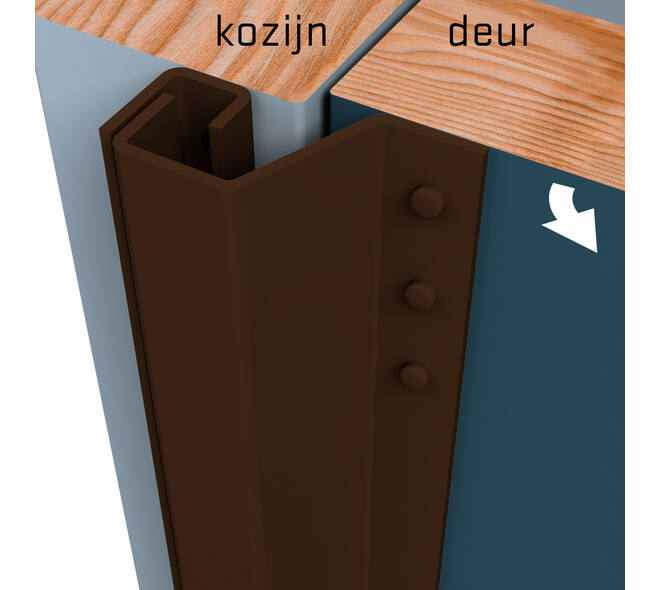 SecuStrip Plus buitendraaiend 0-6mm 2115mm bruin