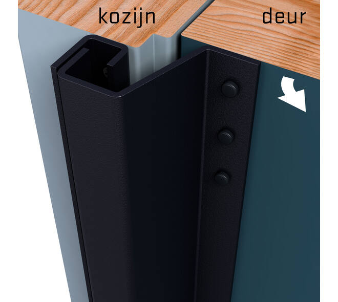 SecuStrip Plus buitendraaiend 7-13mm 2300mm zwartgrijs