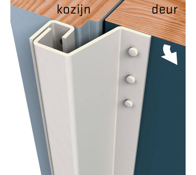 SecuStrip Plus buitendraaiend 7-13mm 2300mm creme ral 9001