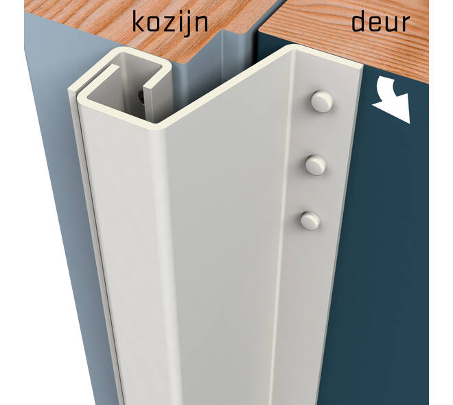 SecuStrip Plus buitendraaiend 14-20mm 2300mm creme ral 9001