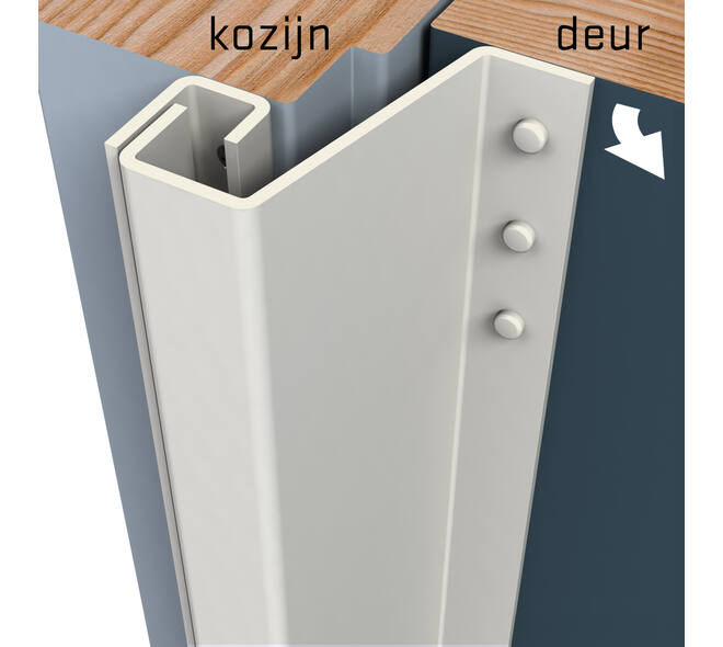SecuStrip Plus buitendraaiend 21-27mm 2300mm creme ral 9001