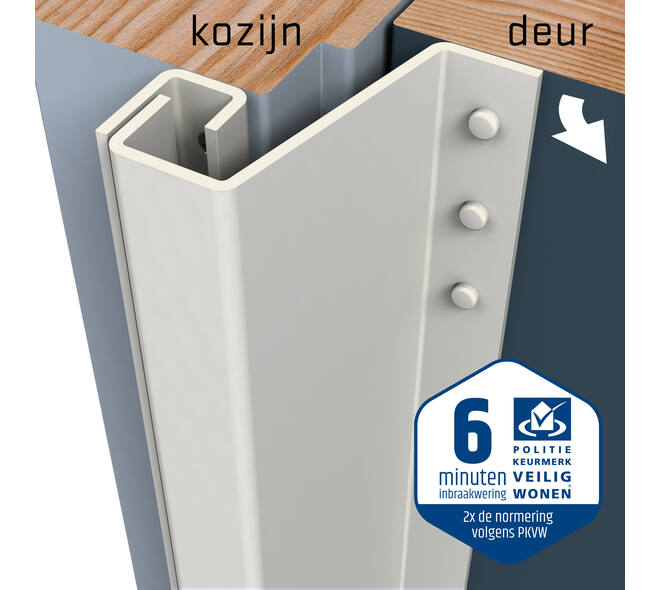 SecuStrip Plus buitendraaiend 21-27mm 2300mm creme ral 9001