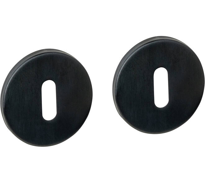 Sleutelrozetten verdekt ø52x6mm PVD zwart