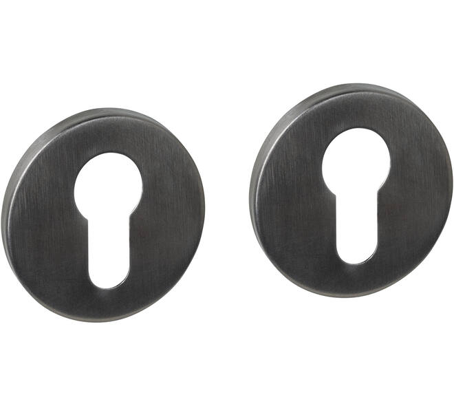 Cilinderrozetten verdekt ø52x6mm PVD antraciet