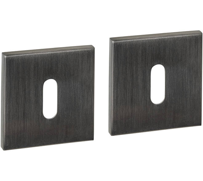 Sleutelrozetten verdekt 53x53x6mm PVD antraciet