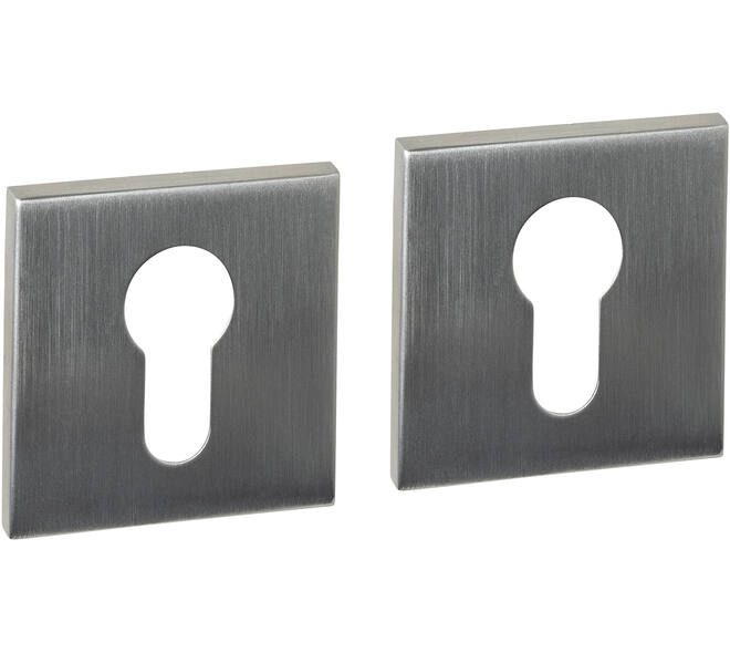 Cilinderrozetten verdekt 53x53x6mm rvs