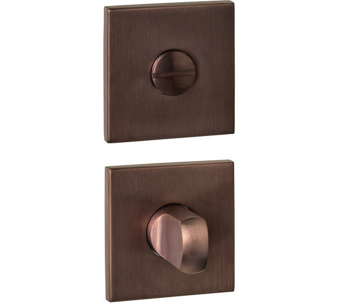 WC-sluiting verdekt 53x53x6mm met stift 6-8mm PVD brons
