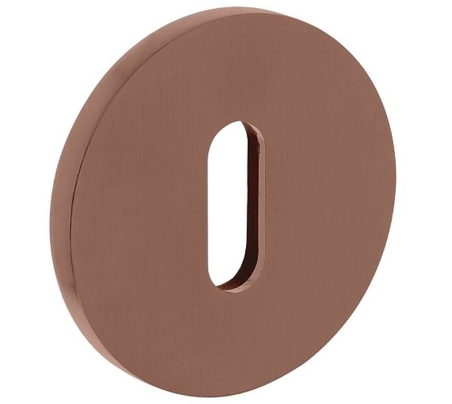 Olivari sleutelrozet rond 51x5mm met nokken en doorgaande bevestiging Brons mat titaan PVD