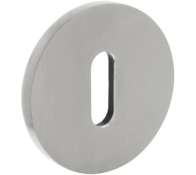 Olivari sleutelrozet rond 51x5mm met nokken en doorgaande bevestiging RVS mat titaan PVD