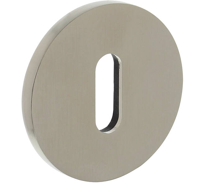 Olivari sleutelrozet rond 51x5mm met nokken en doorgaande bevestiging Nikkel mat titaan PVD