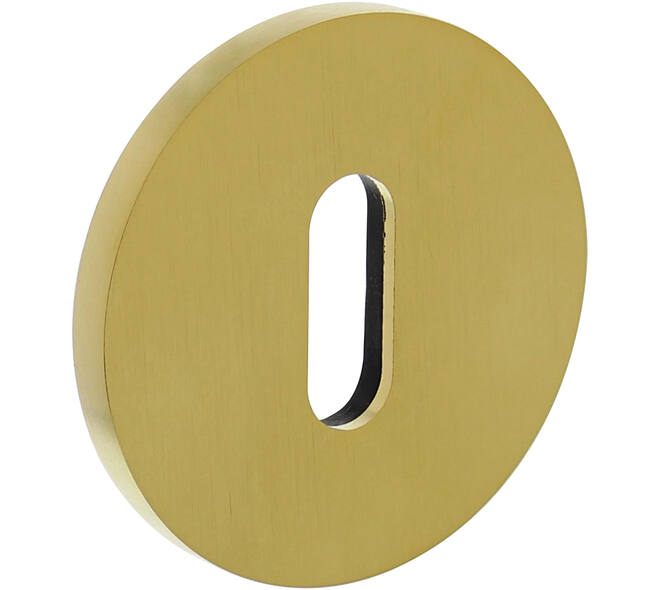 Olivari sleutelrozet rond 51x5mm met nokken en doorgaande bevestiging Messing mat titaan PVD