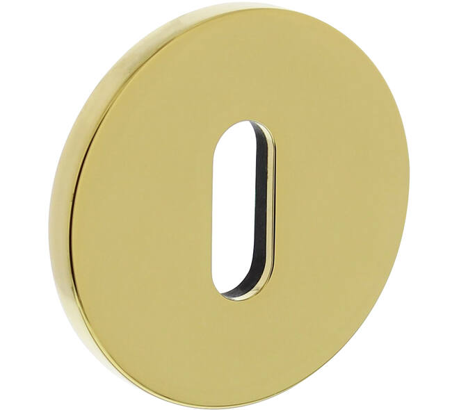 Olivari sleutelrozet rond 51x5mm met nokken en doorgaande bevestiging Messing titaan PVD