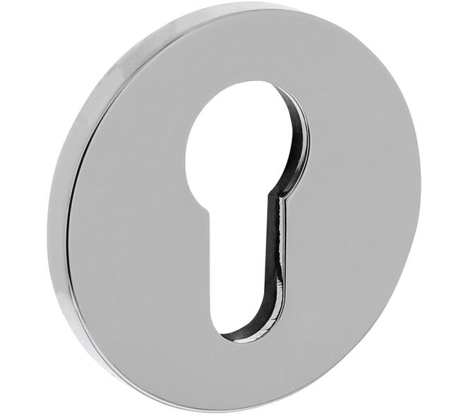 Olivari pc-rozet rond 51x5mm met nokken en doorgaande bevestiging Chroom