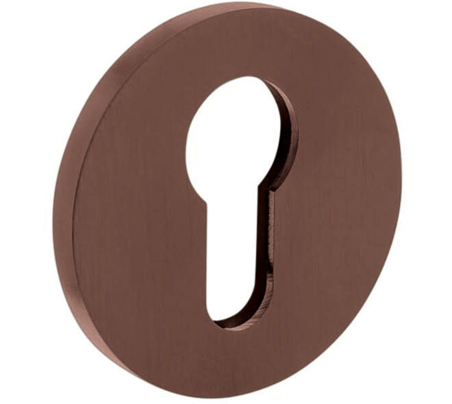 Olivari pc-rozet rond 51x5mm met nokken en doorgaande bevestiging Brons mat titaan PVD