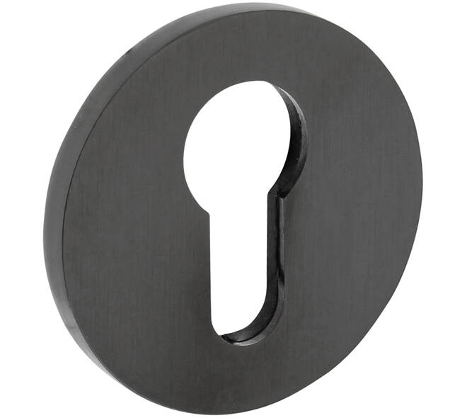 Olivari pc-rozet rond 51x5mm met nokken en doorgaande bevestiging Antraciet mat titaan PVD