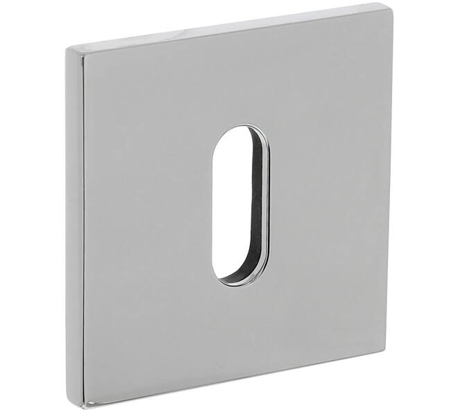 Olivari sleutelrozet vierkant 51x5mm met nokken en doorgaande bevestiging Chroom