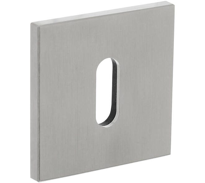 Olivari sleutelrozet vierkant 51x5mm met nokken en doorgaande bevestiging RVS mat titaan PVD