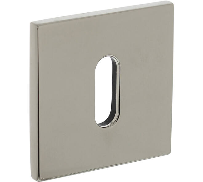 Olivari sleutelrozet vierkant 51x5mm met nokken en doorgaande bevestiging Nikkel titaan PVD