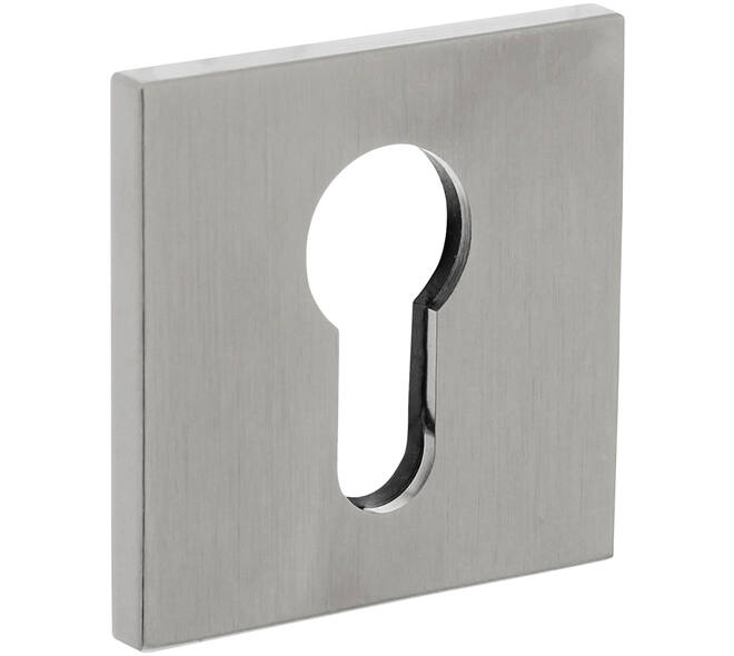 Olivari pc-rozet vierkant 51x5mm met nokken en doorgaande bevestiging RVS mat titaan PVD