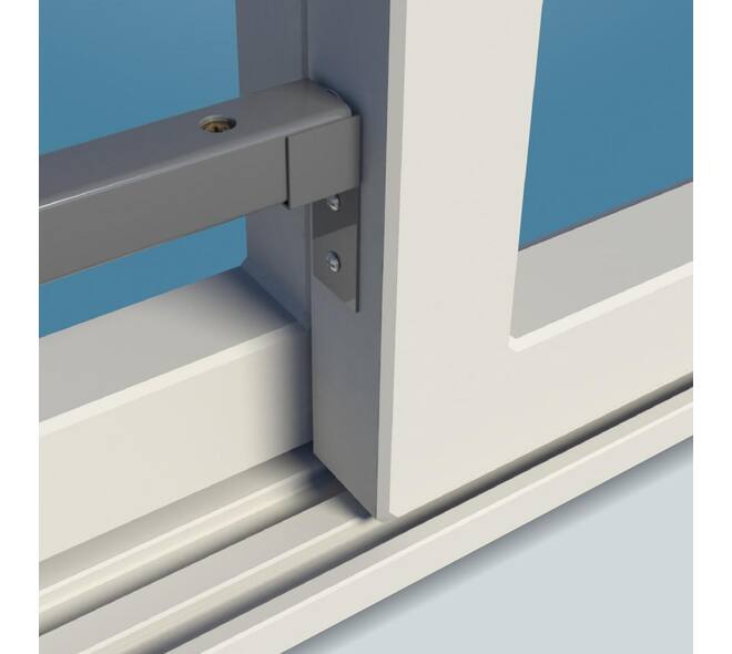 SecuBar Schuifpui Basic Positioneer houder Ral 9006