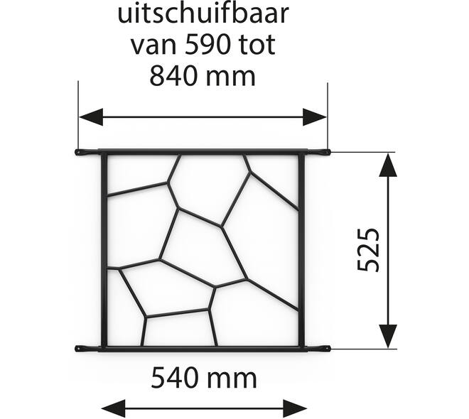 SecuBar Deco 1 op de dag Blackline 540x525mm