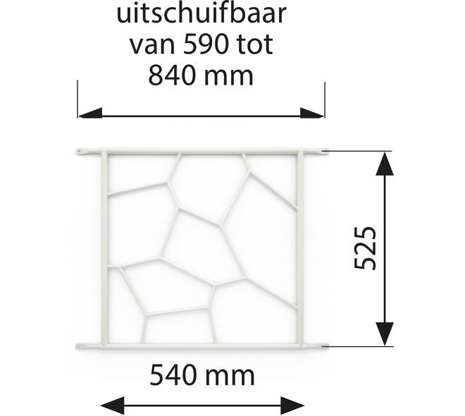 SecuBar Deco 1 op de dag wit 540x525mm