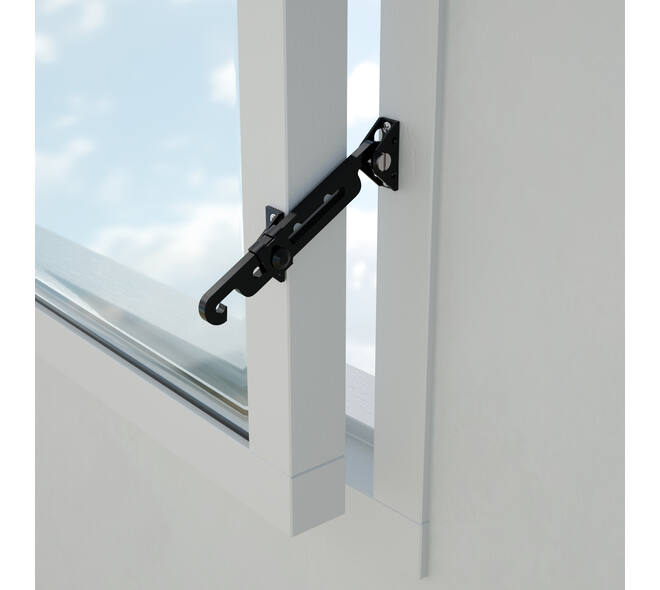 SecuMax Raamuitzetter binnendraaiend Blackline