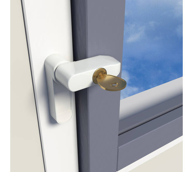 SecuMax Raamgrendel afsluitbaar wit