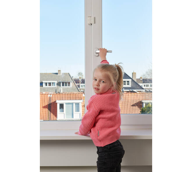 SecuMax Draaikiep raam grendel wit