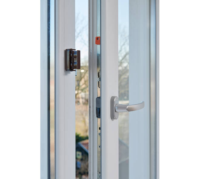 SecuMax Draaikiep raam grendel bruin