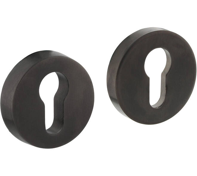 SKG3 veiligheidsrozetten rond verdekt ø52x12mm profielcilindergat PVD antraciet mat