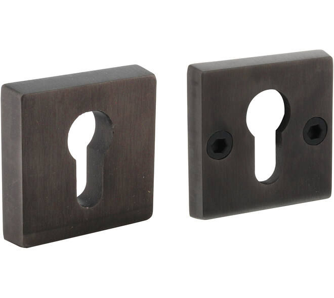 SKG3 veiligheidsrozetten vierkant 54x54x12mm profielcilindergat PVD antraciet mat