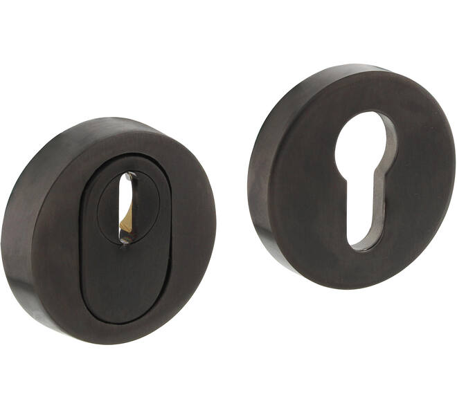 SKG3 veiligheidsrozetten rond verdekt ø52x12mm profielcilindergat met kerntrekbeveiliging PVD antraciet mat