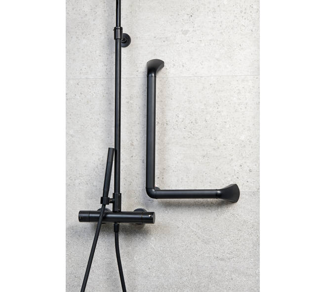 SecuCare Wandbeugel 90 graden 60x30 Li/Re zwart mat