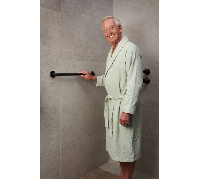 SecuCare Wandbeugel 60cm RVS Ø25 Zwart