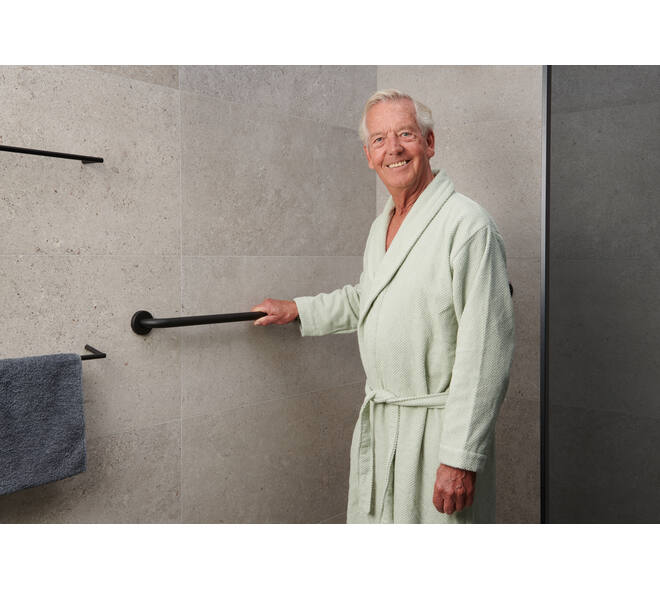 SecuCare Wandbeugel 60cm RVS Ø25 Zwart