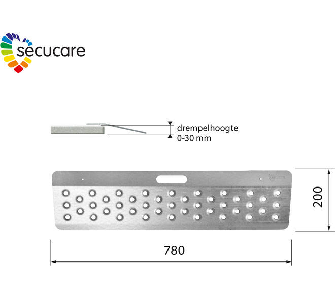 SecuCare Drempelhulp Plus model 1 B78 H 0-3cm