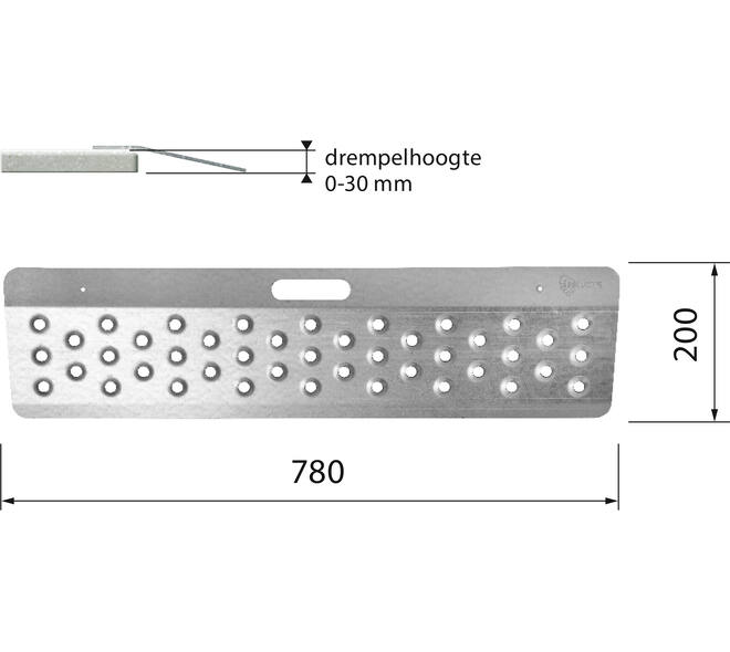 SecuCare Drempelhulp Plus model 1 B78 H 0-3cm