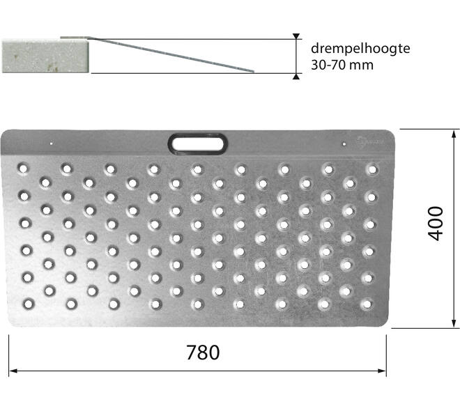 SecuCare Drempelhulp Plus model 2 B78 H 3-7cm