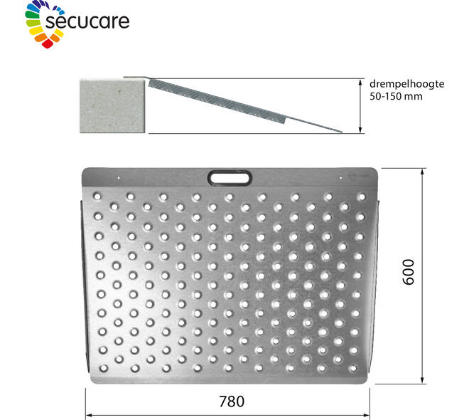 SecuCare Drempelhulp Plus model 3 B78 H 5-15 cm