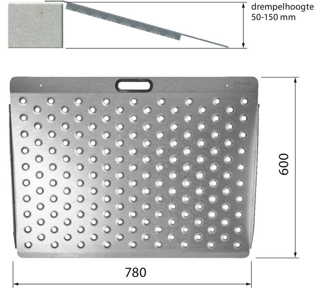 SecuCare Drempelhulp Plus model 3 B78 H 5-15 cm