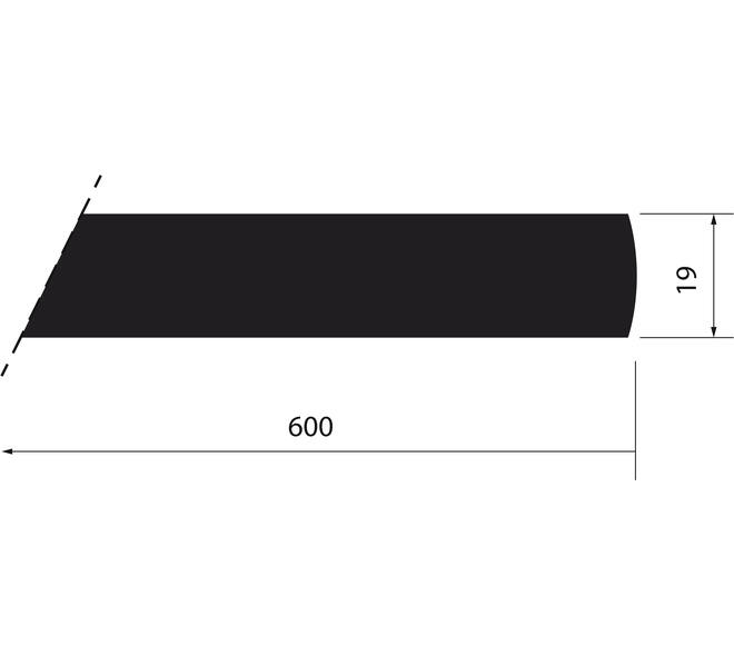 SecuCare Anti slip sticker langwerpig, 19x600mm, zwart (15)