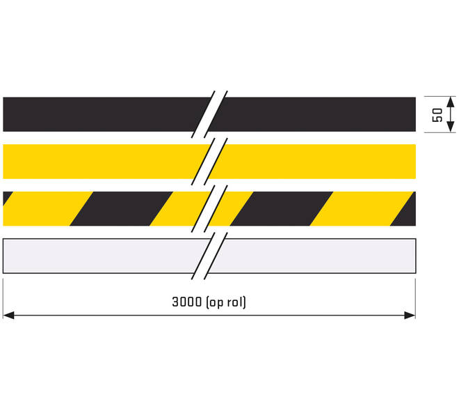 SecuCare Anti slip sticker op rol, 50x3000mm, zwart