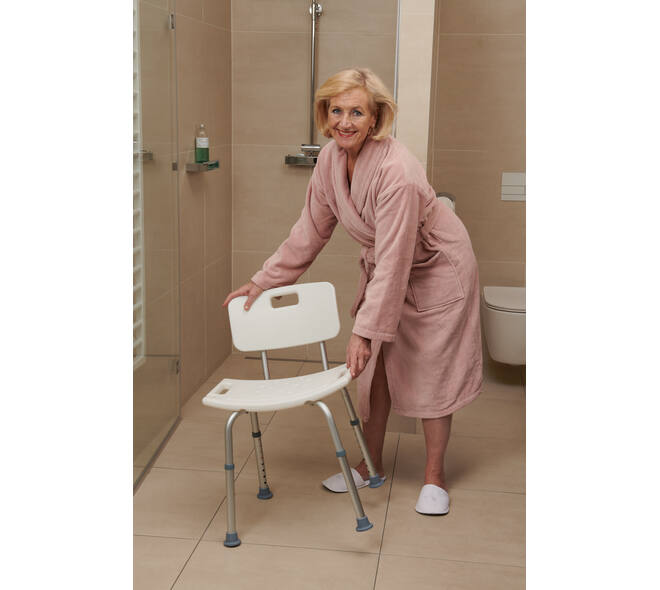 SecuCare Douchestoel BASIC met rugleuning