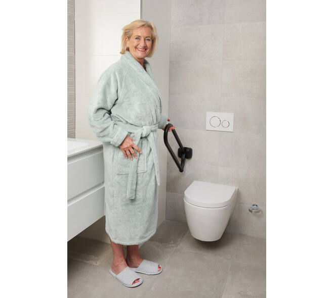 SecuCare Toiletbeugel opklapbaar Premium Zwart, 70cm