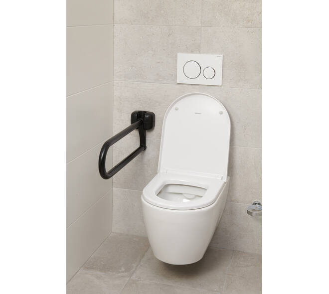 SecuCare Toiletbeugel opklapbaar Premium Zwart, 70cm