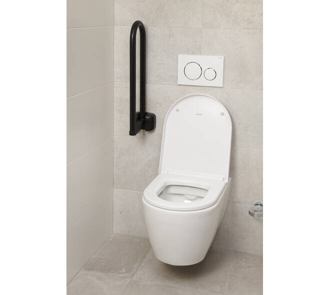 SecuCare Toiletbeugel opklapbaar Premium Zwart, 70cm