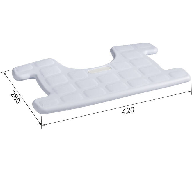 SecuCare Douchestoel Quattro uitsparing comfort kussen blauw