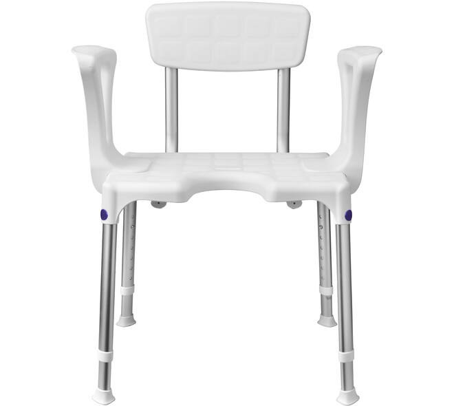 SecuCare Douchestoel Quattro met uitsparing incl rug en arm