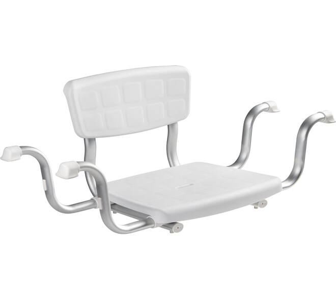 SecuCare Badzitje Quattro wit met rugleuning